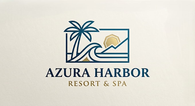design a luxurious and relaxing resort logo