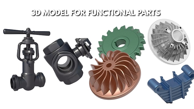 create functional parts for 3d cad model, mechanical design for 3d printing