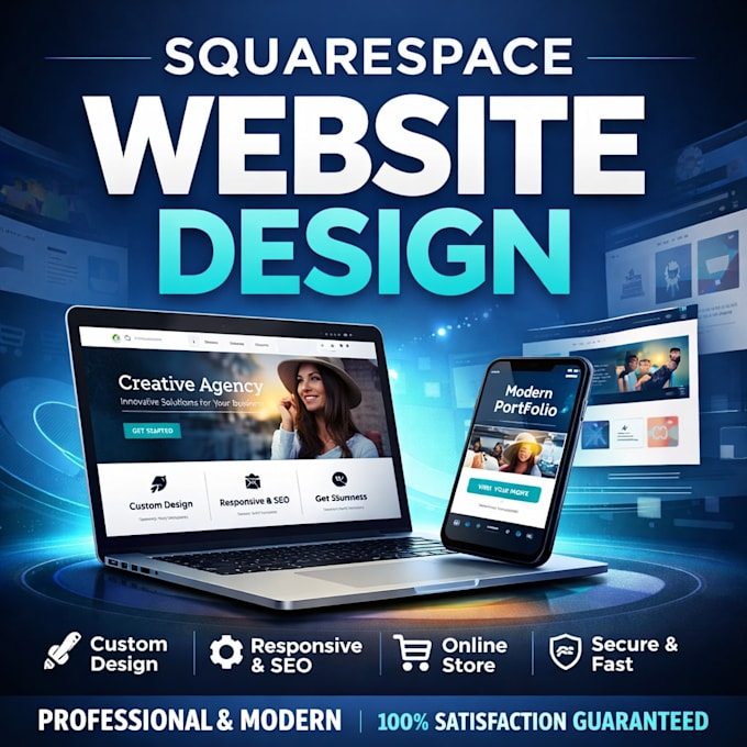 design a modern square space website for your business