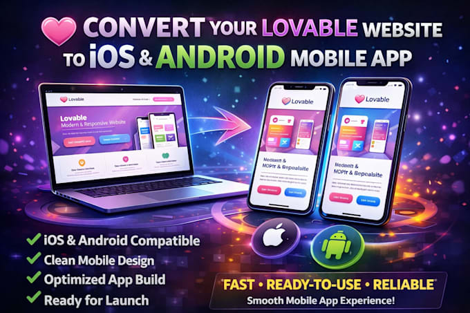 convert your lovable website to ios and android mobile app