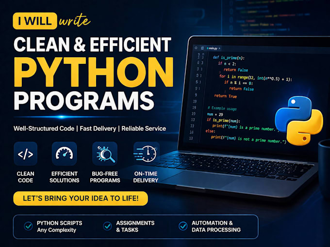 write clean and efficient python programs