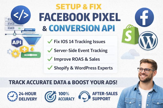 setup and fix facebook pixel conversion API with server side tracking