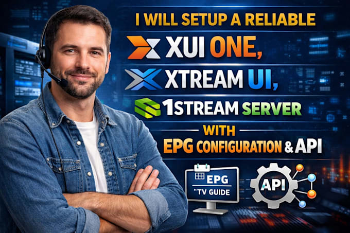 setup a reliable xui one, xtream ui, 1stream server with epg configuration
