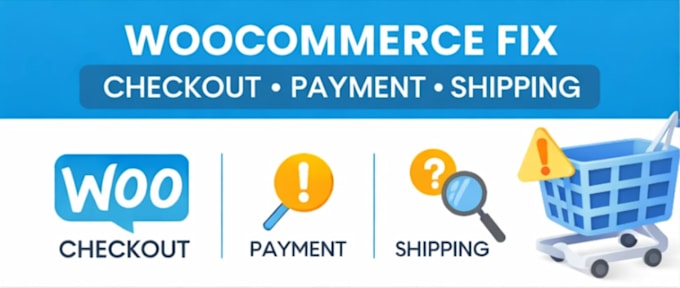 fix woocommerce checkout, payment and shipping issues fast