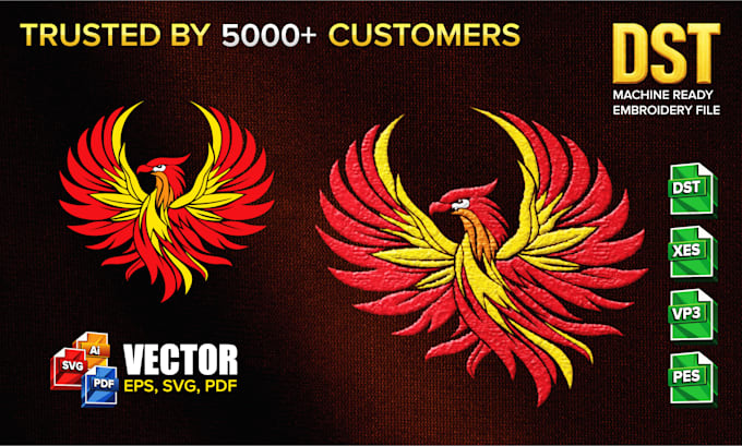 digitize logo to dst embroidery file for machine