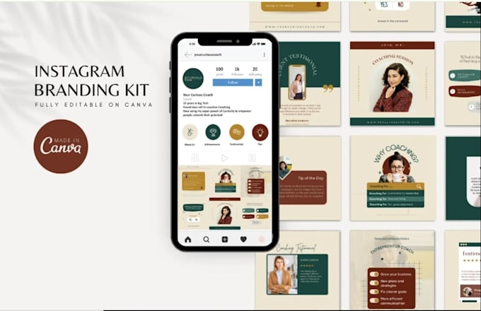 create custom creative and elegant instagram branding kit