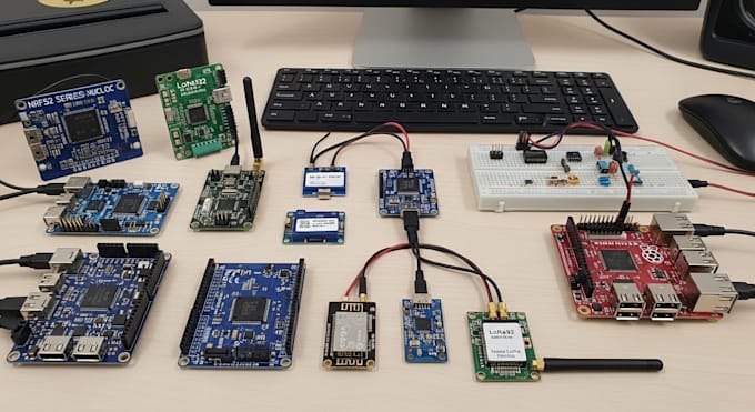 help do firmware development for nrf, stm32, esp32, raspi, lora and lorawan