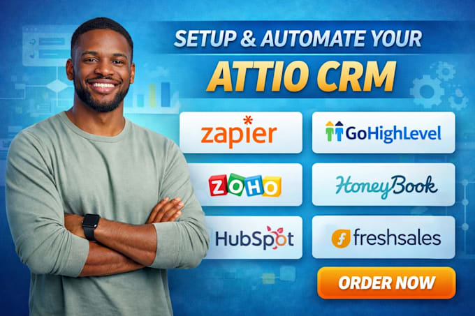 setup and automate attio CRM with custom workflows, integrations, sales pipeline