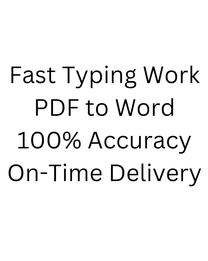 do fast typing work from PDF or image to word