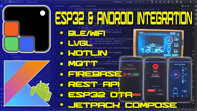 design esp32 iot with lvgl hmi and android app