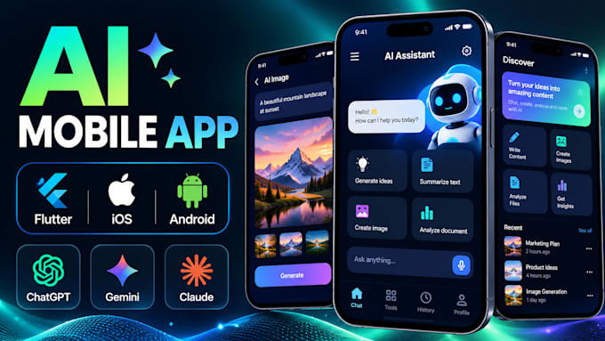 build an ai mobile app using flutter for ios and android