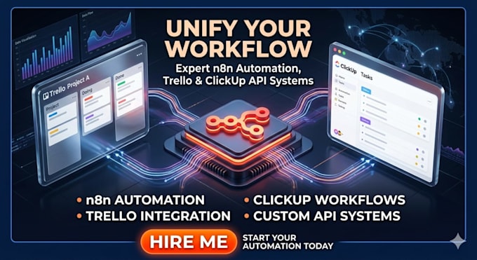 Créer une automatisation n8n, intégration api avec trello et clickup ...