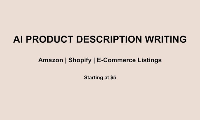 write ai powered SEO product descriptions for amazon and shopify