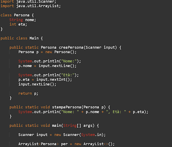 write clean java code for your project