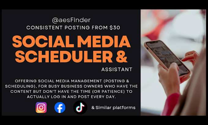 be your social media assistant for posting and scheduling