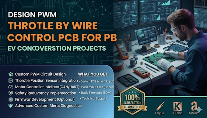 design pwm throttle by wire control pcb for ev conversion projects