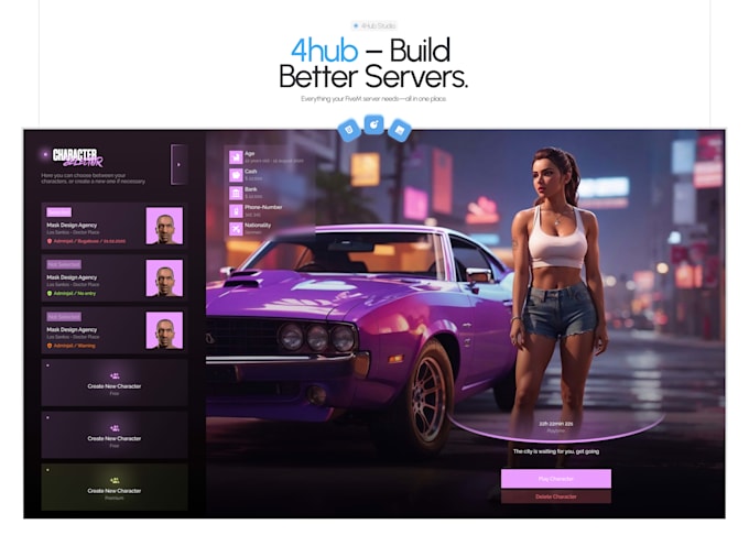 create high quality fivem UI UX design