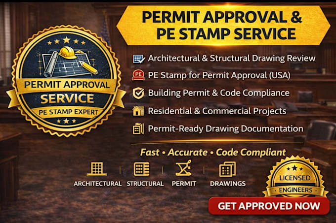 Permit Review Symbol Review and stamp architectural and structural drawings for permit usa ...