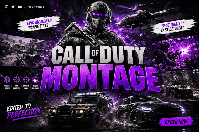 professionally edit your gaming montage with 3d effects 66