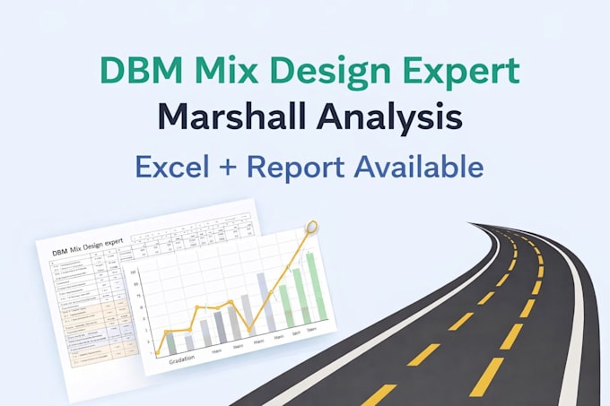 do asphalt dbm bc mix design, marshall analysis and gradation report