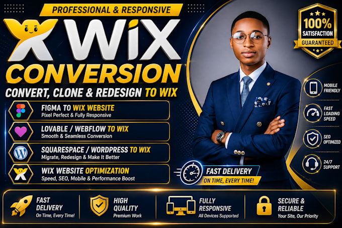migrate convert clone figma lovable webflow squarespace wordpress to wix website