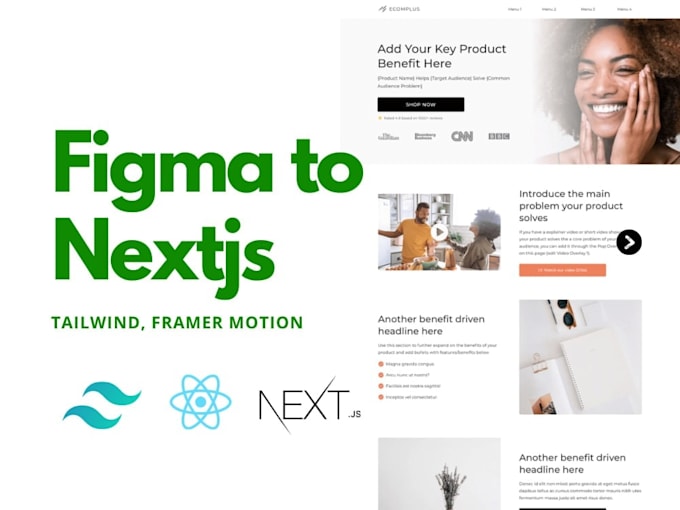 responsive frontend with react nextjs tailwind