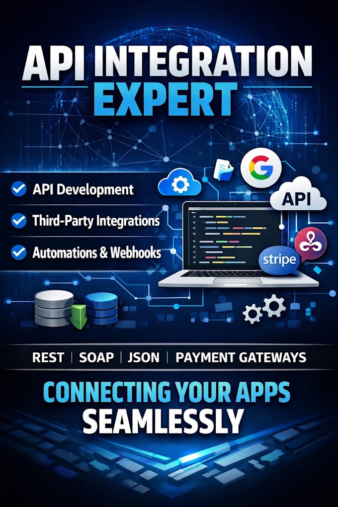 develop, integrate and fix apis for your web or mobile application