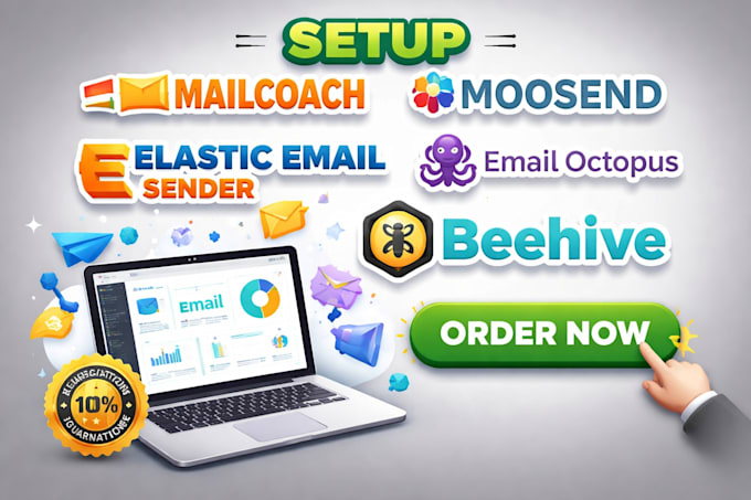 setup mailcoach moosend eleastic email sender email octopus beehive website