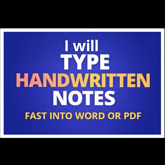 type handwritten notes fast into word or PDF