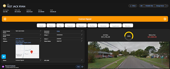 build salesforce for roofing and contractors