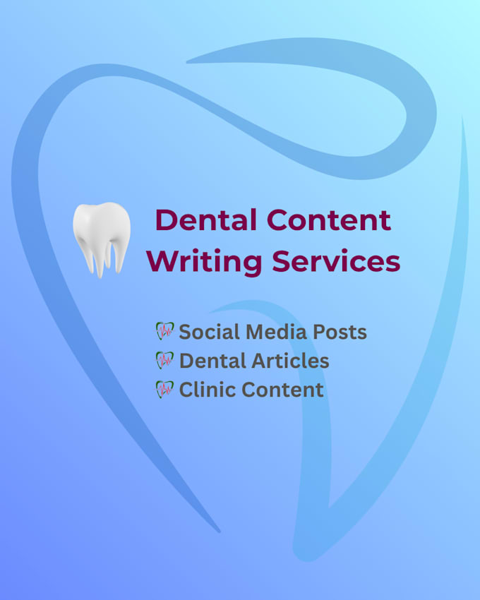 write professional dental content and social media posts