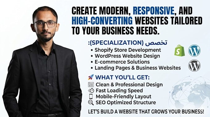 design a responsive protfolio website with elementor pro