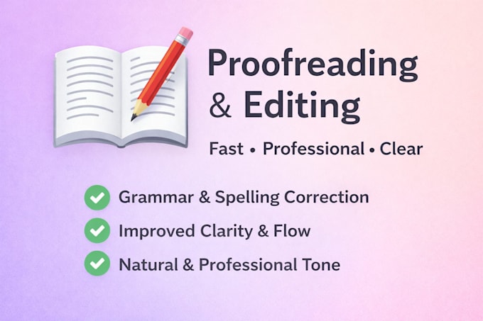 text and book editing services