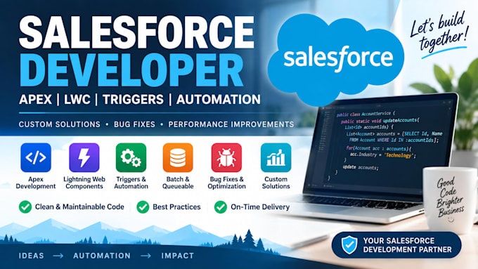 develop and fix salesforce apex, lwc and automation