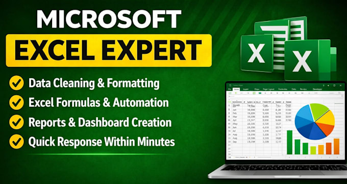 be your microsoft excel expert for data cleaning, formulas, and dashboard