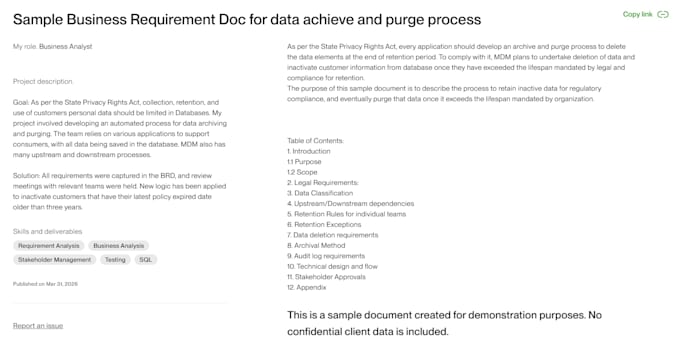 write a professional business requirements document brd for your IT project