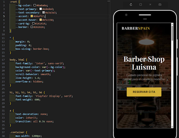 Build a custom responsive landing page with html css by Terrierweb_es ...