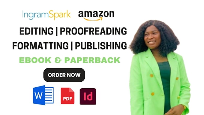 do book editing, proofreading book formatting for ingramspark and kdp publishing