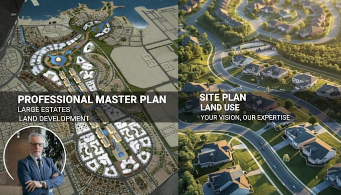 Professional master plan, large estates, land development, site plan ...