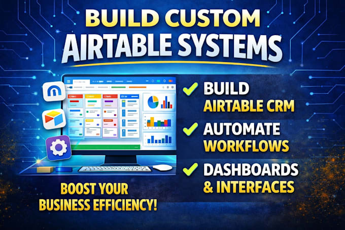 setup airtable database, airtable automation, airtable crm,