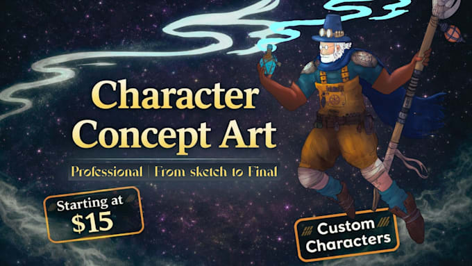create character concept art for games or films