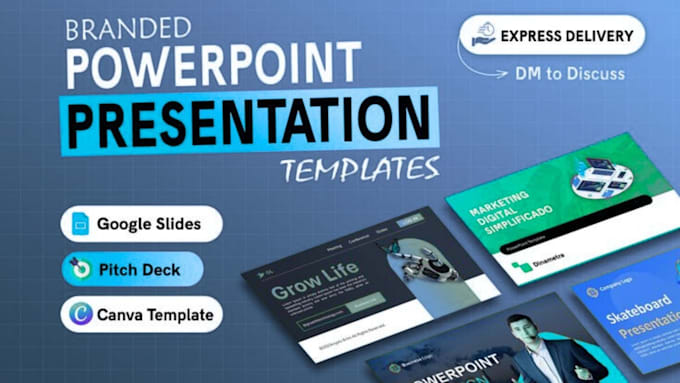 design professional pitch deck, powerpoint slide, google slides presentation,