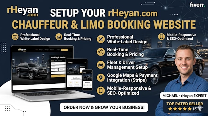 do limo and chauffeur booking website wtih al in one