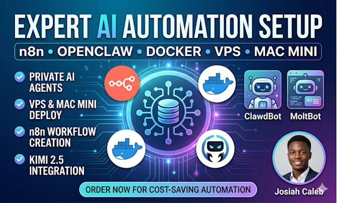 Configurar automatización n8n, openclaw y docker en vps o mac mini