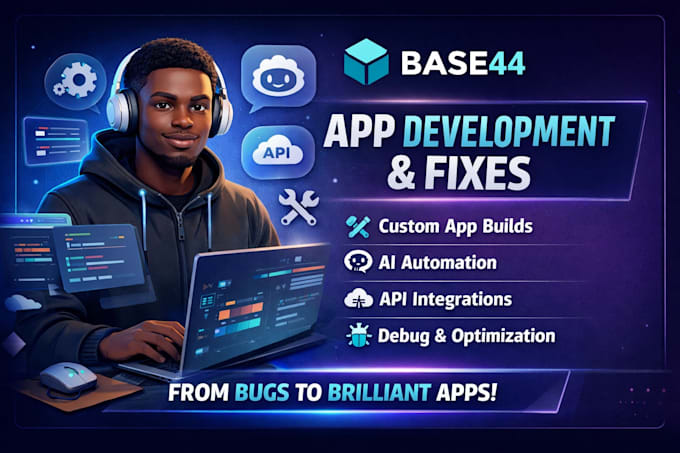 do base44 audit, base44 bug fixing base44 app deployment