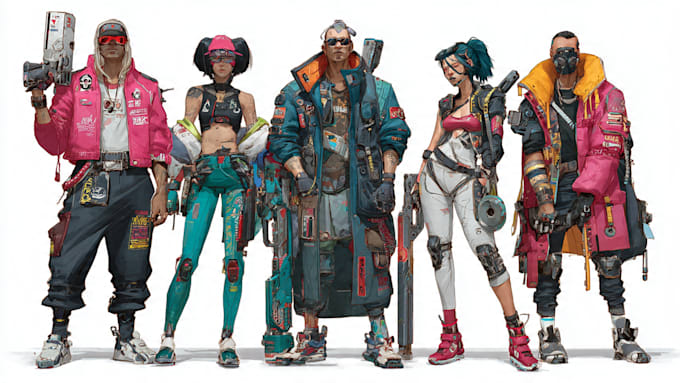 design cyberpunk character, original character design