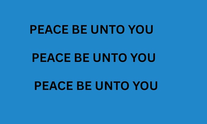 design a peace be unto you website