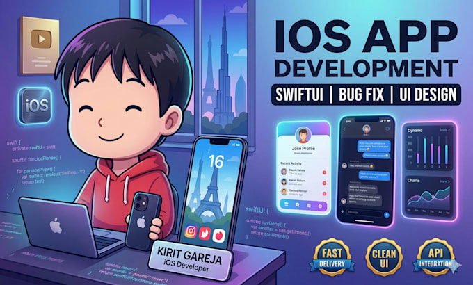 develop ios app using swiftui or fix bugs and add features