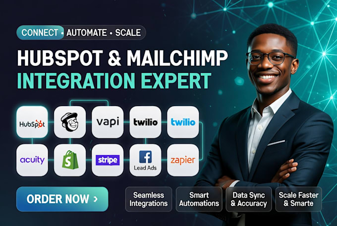 integrate hubspot mailchimp vapi twilio acuity shopify stripe facebook ad zapier