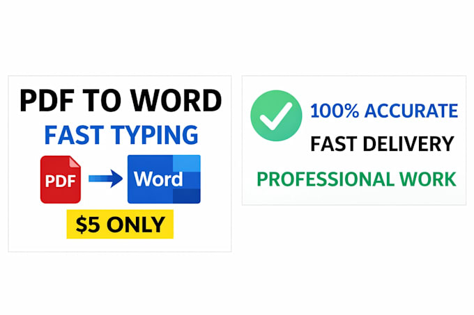 Convert pdf to word with fast and accurate typing by Kusumgraphicdes ...